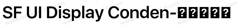 SF UI Display Conden字体转换
